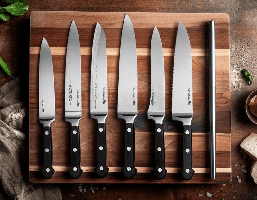 Chef's Stainless Steel Knife Set
